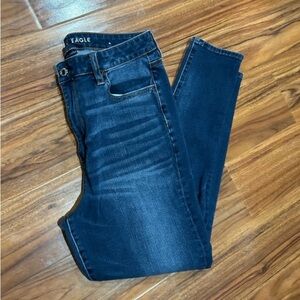 American Eagle Outfitters Women's Dark Blue Skinny Jeans